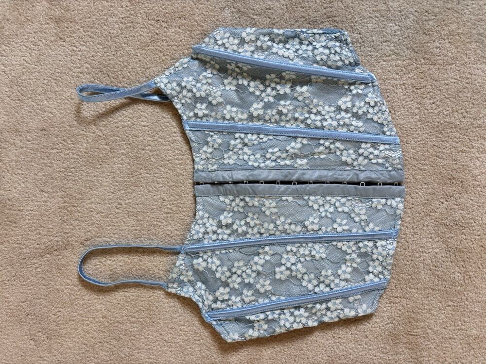 Cider Blue Floral Corset M